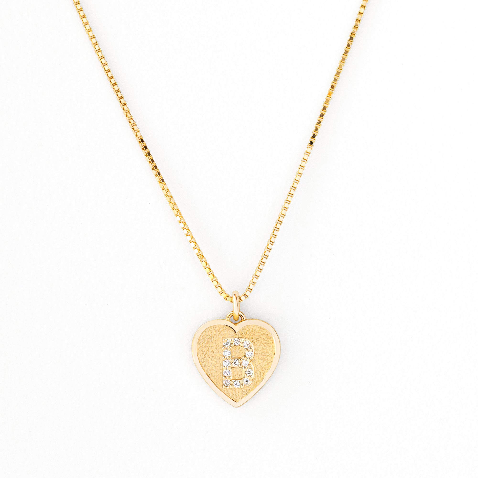 Jamie Park Jewelry - Diamond Initial Heart Charm Necklace