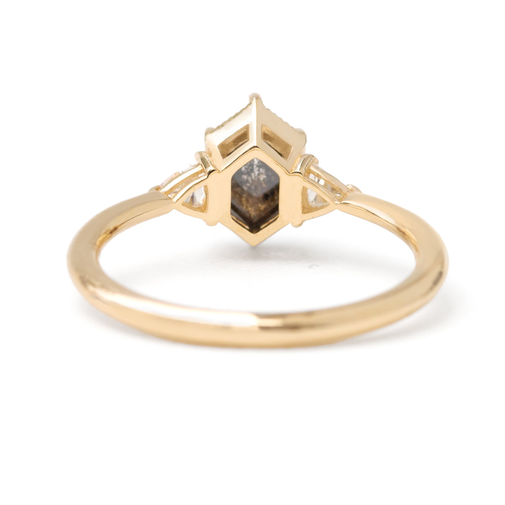 Jamie Park Jewelry -1.13 tcw. Hexagon Cut Salt and Pepper Diamond Ring Edit alt text