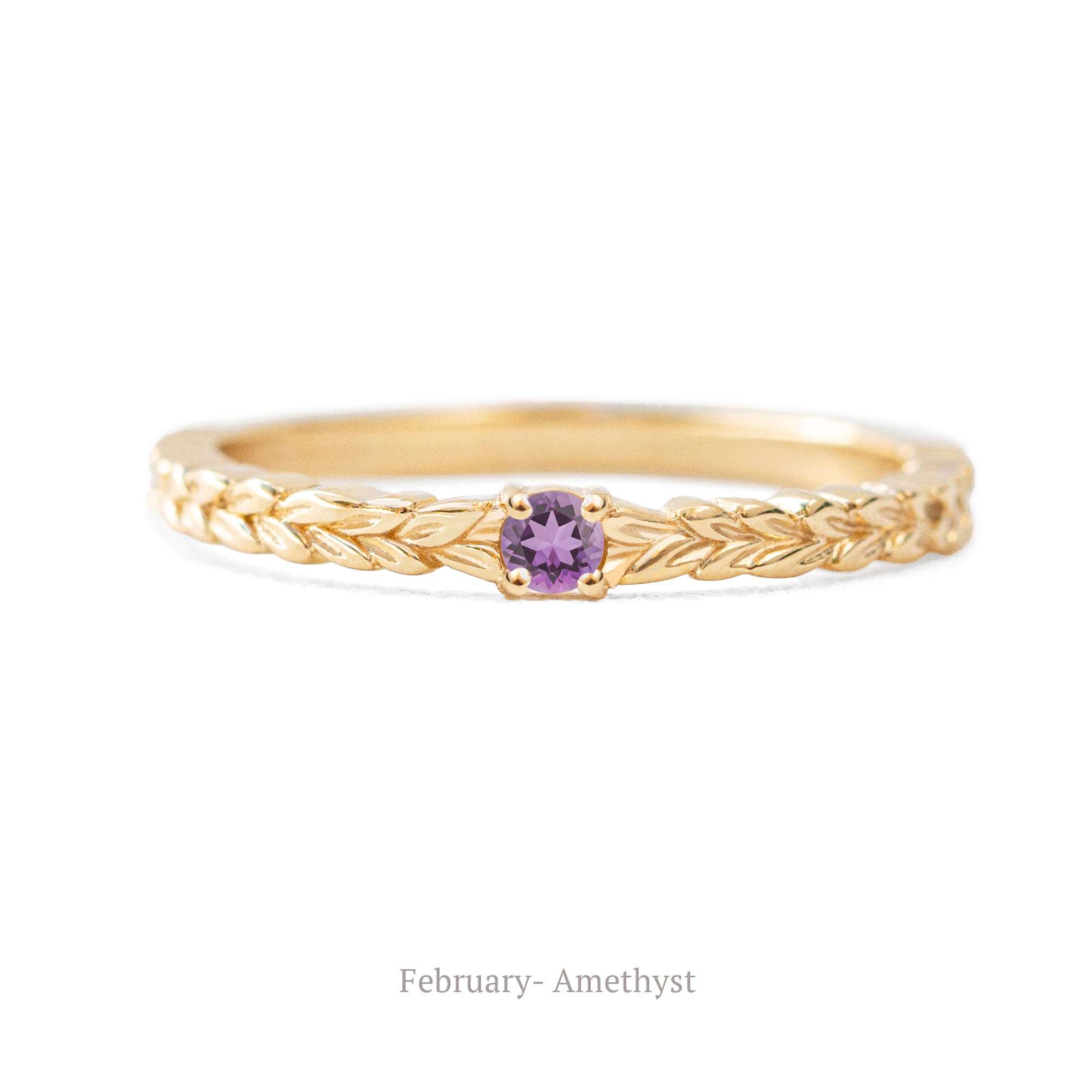Jamie Park Jewelry - Meadow Birthstone Ring Celebrate your or special one's birthday with the Meadow Birthstone Ring in 14K gold. This versatile ring features the intricate Meadow pattern, adding effortless elegance to your everyday outfits. With its sophisticated design, it's the perfect choice for any occasion - from casual to formal. 