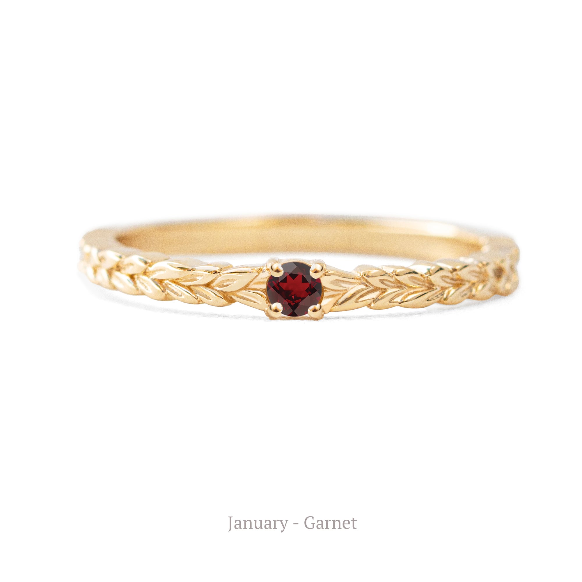 Jamie Park Jewelry - Meadow Birthstone Ring Celebrate your or special one's birthday with the Meadow Birthstone Ring in 14K gold. This versatile ring features the intricate Meadow pattern, adding effortless elegance to your everyday outfits. With its sophisticated design, it's the perfect choice for any occasion - from casual to formal. 