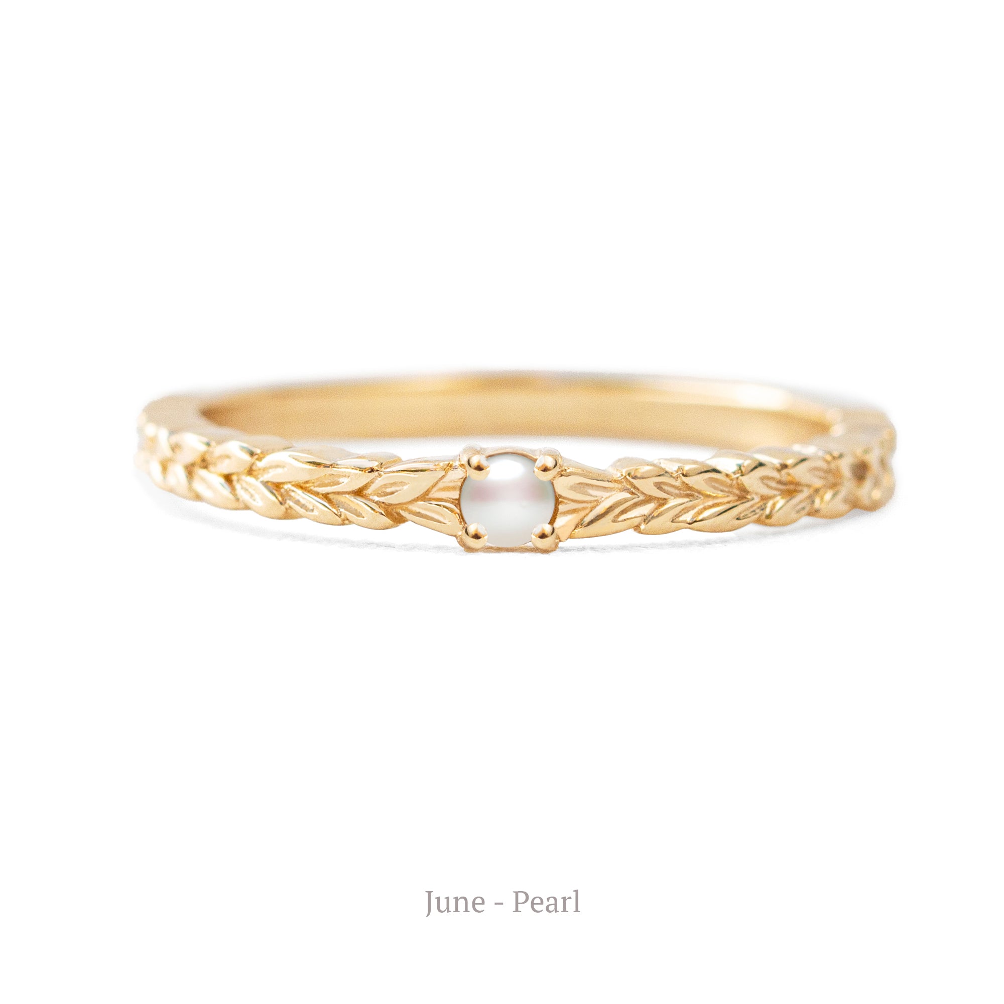 Jamie Park Jewelry - Meadow Birthstone Ring Celebrate your or special one's birthday with the Meadow Birthstone Ring in 14K gold. This versatile ring features the intricate Meadow pattern, adding effortless elegance to your everyday outfits. With its sophisticated design, it's the perfect choice for any occasion - from casual to formal. 