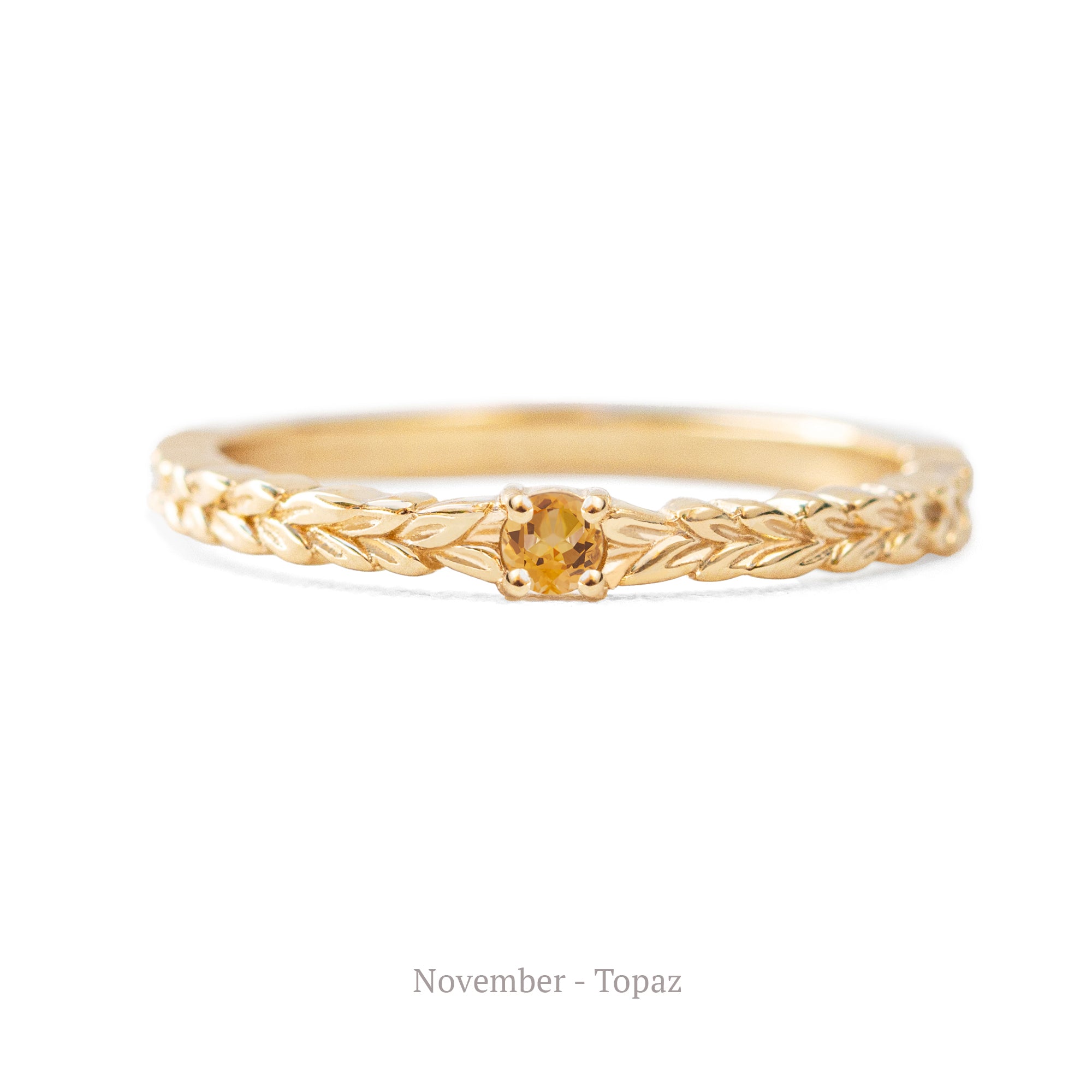 Jamie Park Jewelry - Meadow Birthstone Ring Celebrate your or special one's birthday with the Meadow Birthstone Ring in 14K gold. This versatile ring features the intricate Meadow pattern, adding effortless elegance to your everyday outfits. With its sophisticated design, it's the perfect choice for any occasion - from casual to formal. 