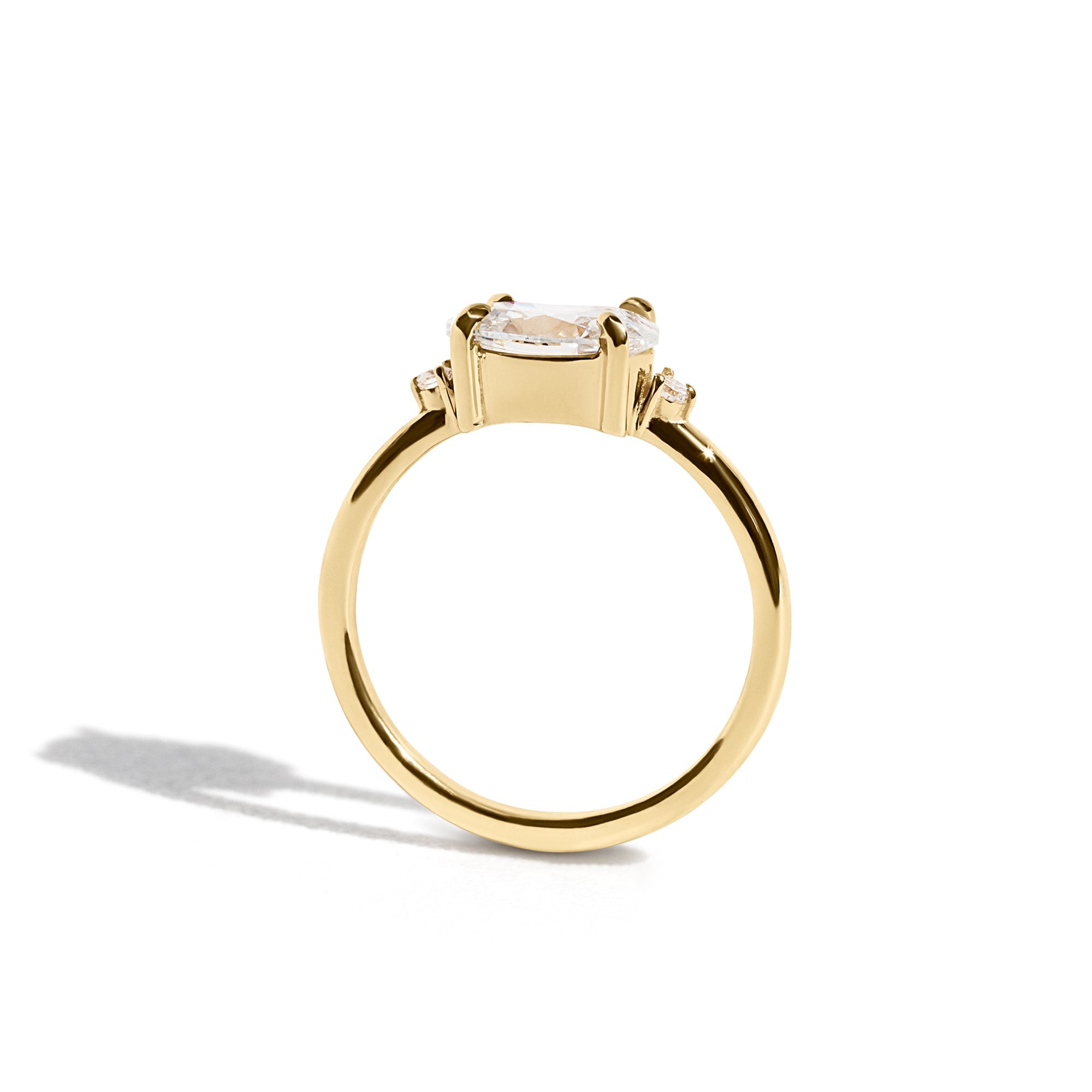 Ella 1ct East-West Oval Ring-The best-selling Ella Ring has an east-west oval setting that features an oval center diamond or moissanite. Crafted with a timeless and modern style, this ring makes for the perfect engagement ring or anniversary gift. More carat and color/clarity options are available. Contact us for more information.