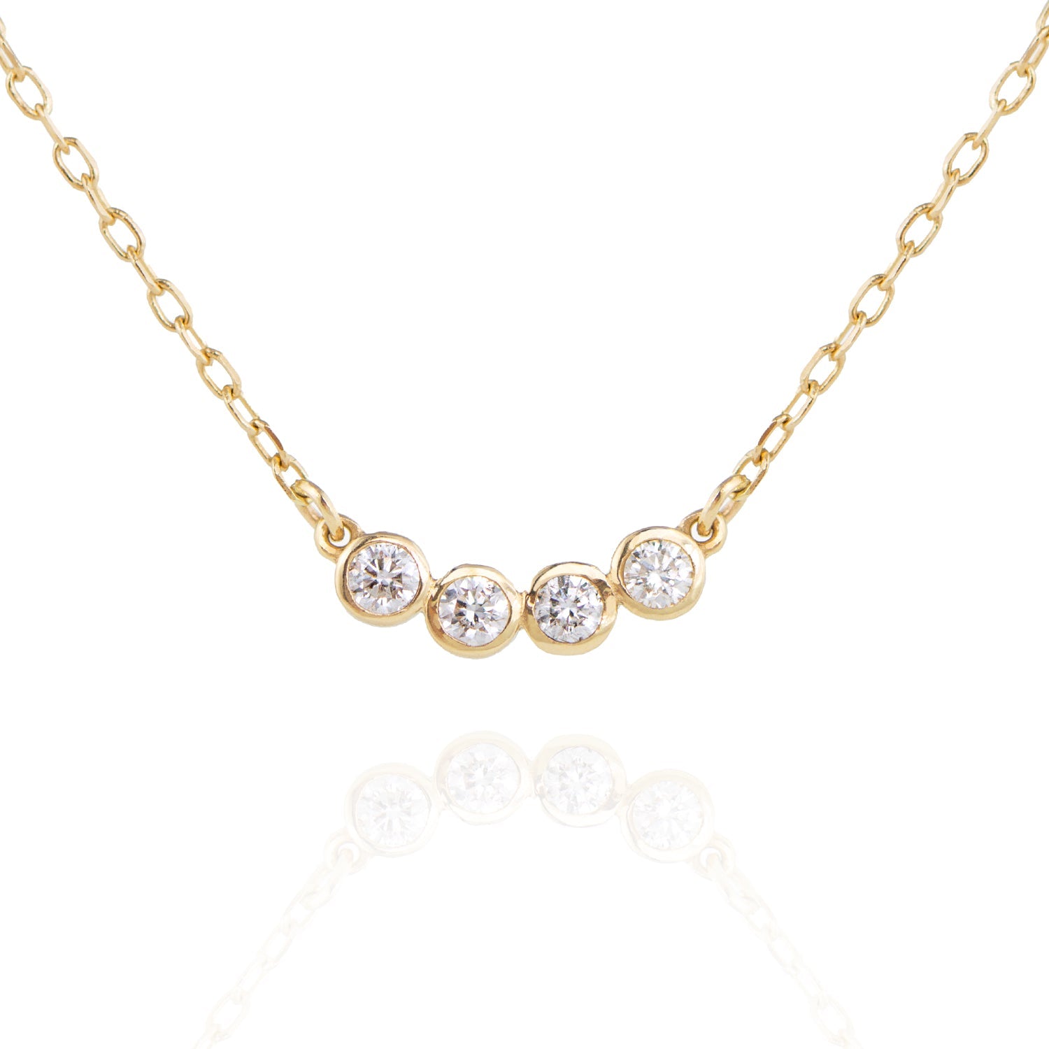 JAMIE PARK JEWELRY| Four Diamond Necklace