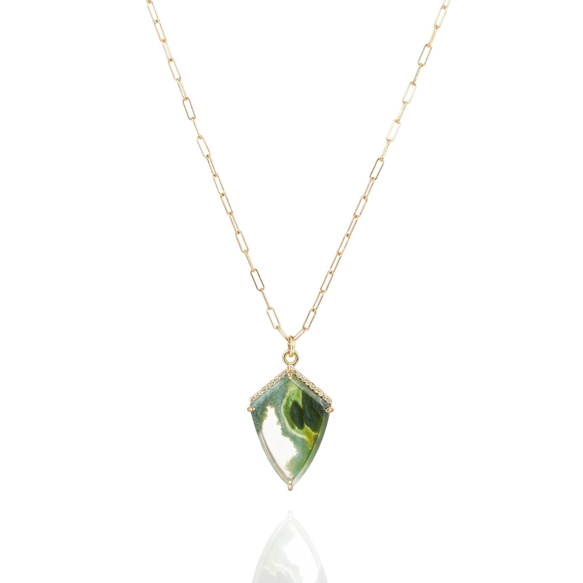 Shield Cut Ocean Jasper Necklace, Jamie Park Jewelry