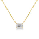 Jamie Park Jewelry Emerald Cut Diamond Solitaire Necklace This Emerald Diamond Solitaire Necklace features a sparkling lab diamond, set in a classic four prong design. With each diamond certified by IGI, this necklace makes for a timeless and cherished gift, perfect for any special occasion. Add a touch of elegance to any outfit with this beautiful piece. Chain length 16-18"&nbsp;