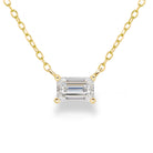 Jamie Park Jewelry Emerald Cut Diamond Solitaire Necklace This Emerald Diamond Solitaire Necklace features a sparkling lab diamond, set in a classic four prong design. With each diamond certified by IGI, this necklace makes for a timeless and cherished gift, perfect for any special occasion. Add a touch of elegance to any outfit with this beautiful piece. Chain length 16-18"&nbsp;