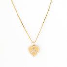 Jamie Park Jewelry - Diamond Initial Heart Charm Necklace