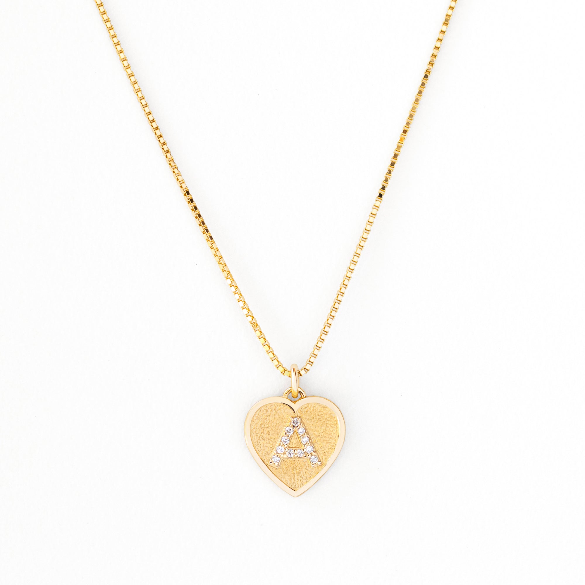Jamie Park Jewelry - Diamond Initial Heart Charm Necklace