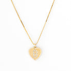 Jamie Park Jewelry - Diamond Initial Heart Charm Necklace