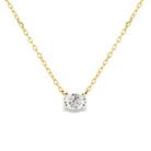 Jamie Park Oval Diamond Solitaire Necklace This Oval Diamond Solitaire Necklace features a sparkling lab diamond, set in a classic four prong design. With each diamond certified by IGI, this necklace makes for a timeless and cherished gift, perfect for any special occasion. Add a touch of elegance to any outfit with this beautiful piece. Chain length 16-18"&nbsp;