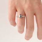 Jamie Park Jewelry -Tapered Hexagon Salt and Pepper Diamond Riley Ring