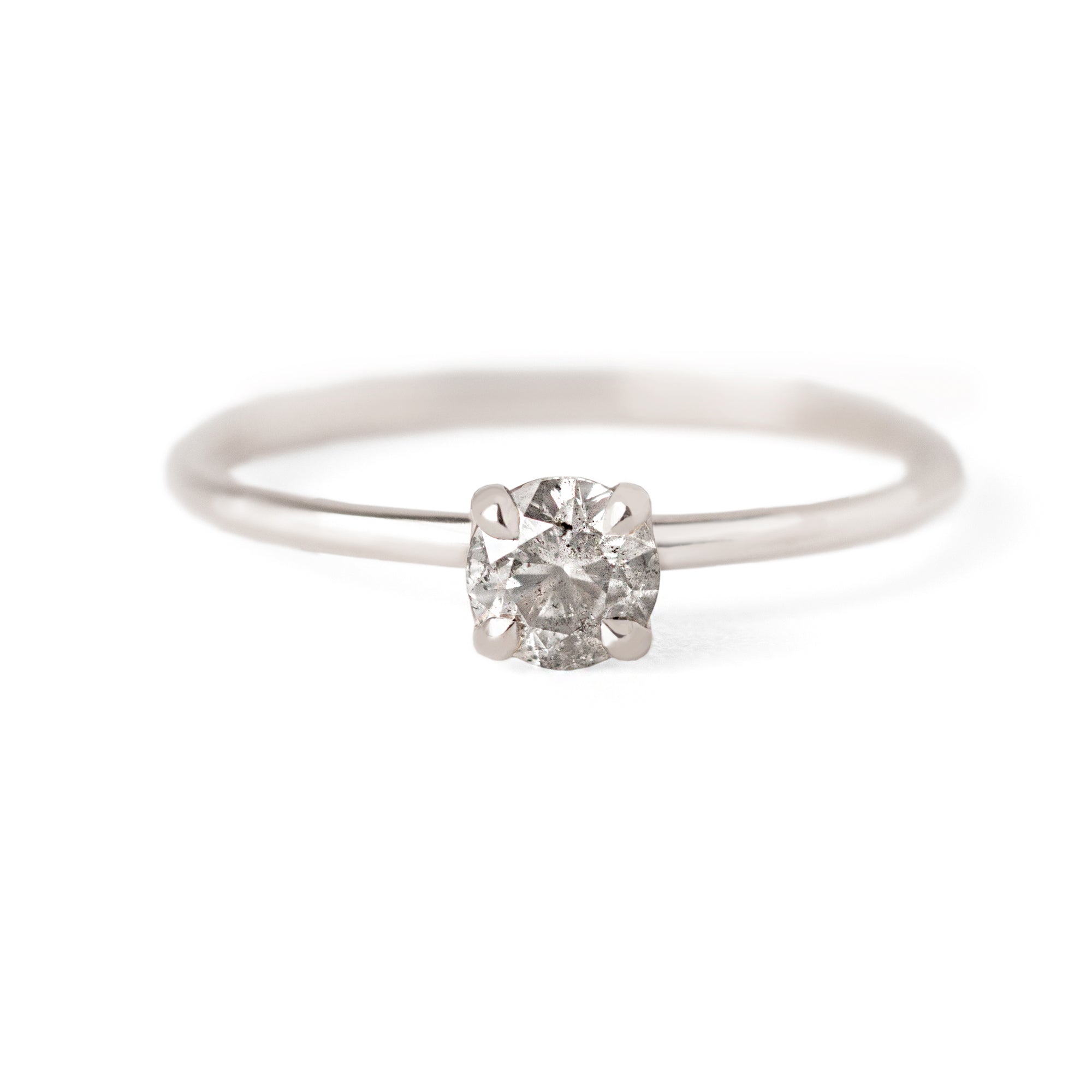 Jamie Park Jewelry - 1/2 ct. Round Salt and Pepper Solitaire Ring