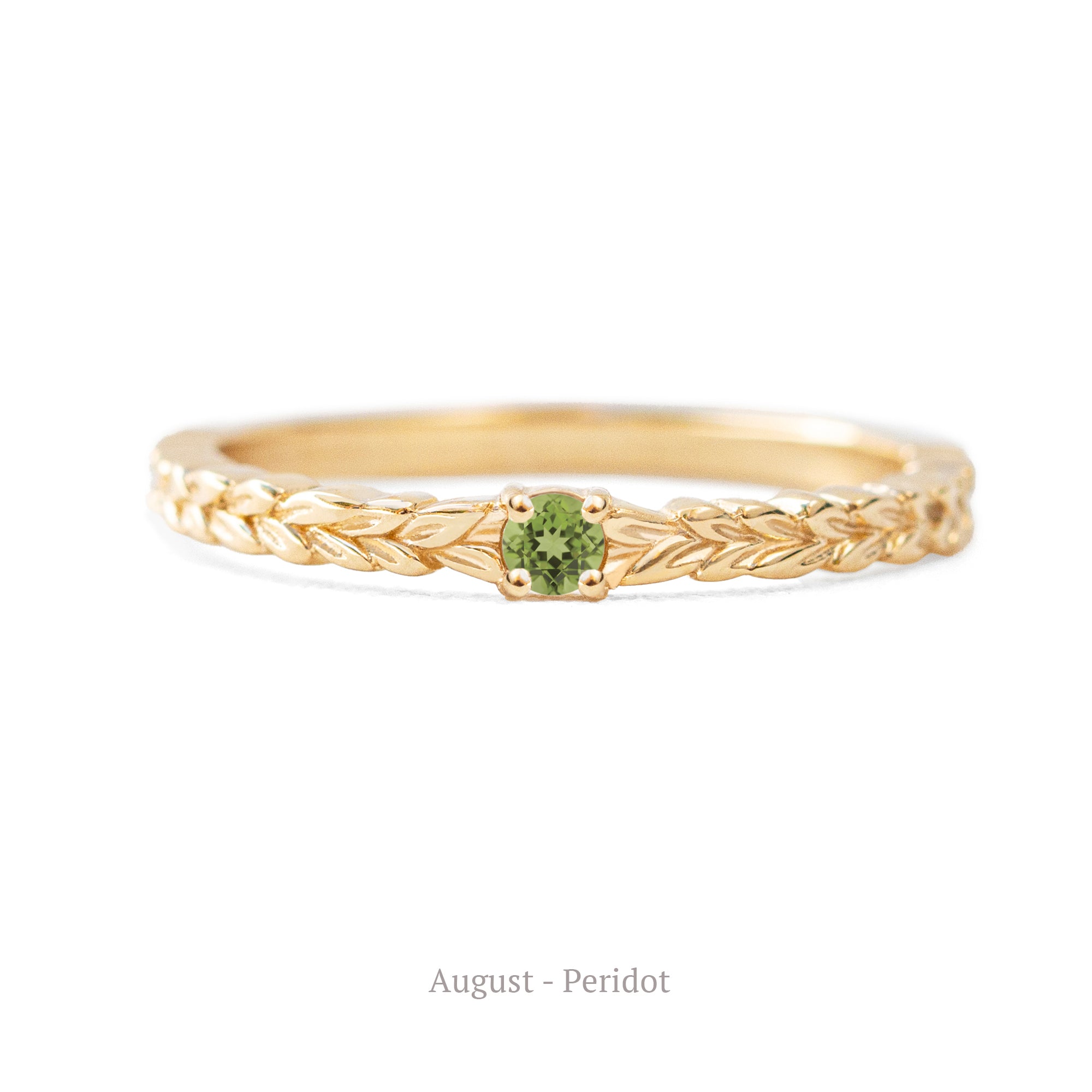 Jamie Park Jewelry - Meadow Birthstone Ring Celebrate your or special one's birthday with the Meadow Birthstone Ring in 14K gold. This versatile ring features the intricate Meadow pattern, adding effortless elegance to your everyday outfits. With its sophisticated design, it's the perfect choice for any occasion - from casual to formal.&nbsp;
