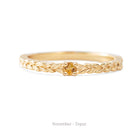 Jamie Park Jewelry - Meadow Birthstone Ring Celebrate your or special one's birthday with the Meadow Birthstone Ring in 14K gold. This versatile ring features the intricate Meadow pattern, adding effortless elegance to your everyday outfits. With its sophisticated design, it's the perfect choice for any occasion - from casual to formal.&nbsp;
