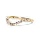 A diamond band on a white background