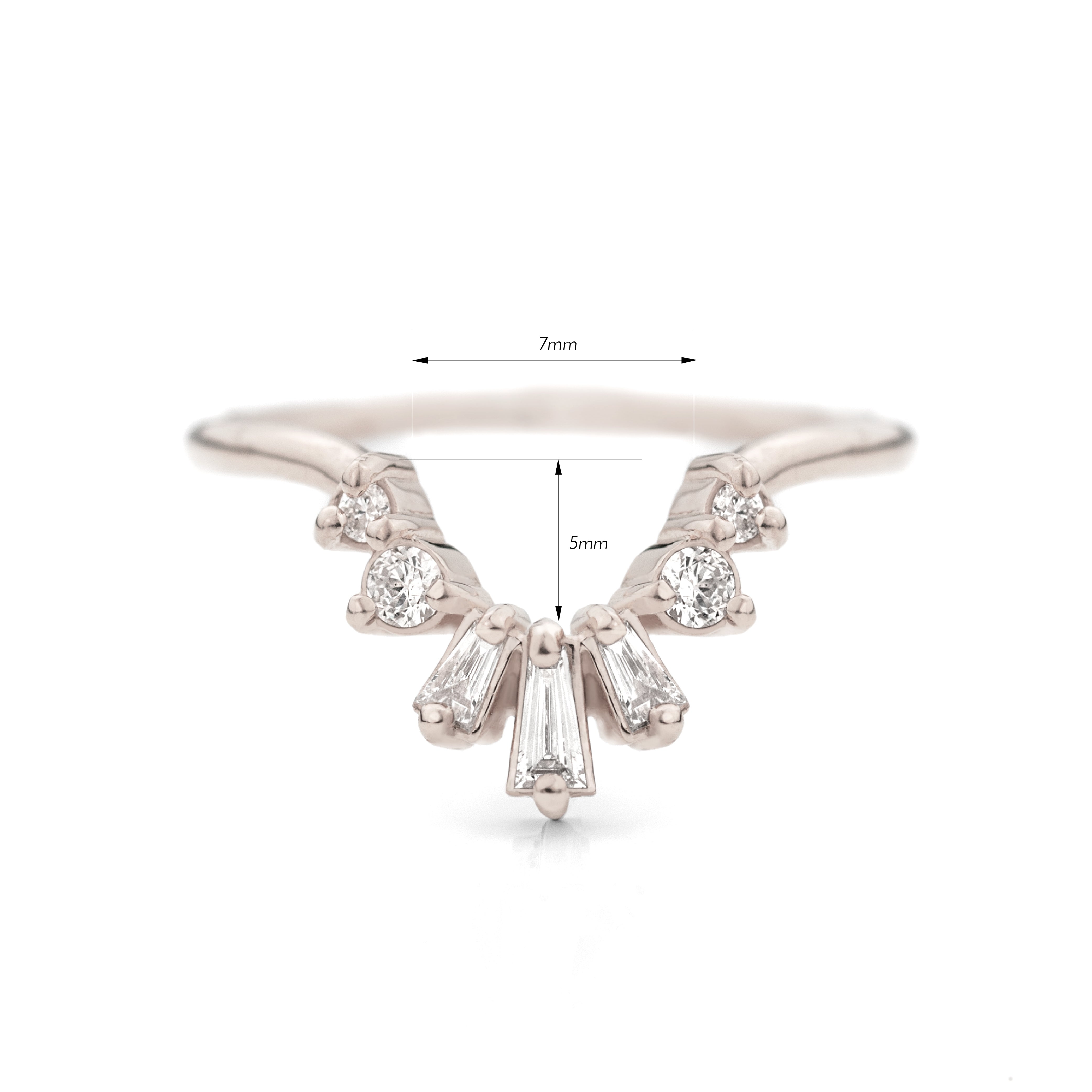 Baguette Contour Band by Jamie Park Jewelry