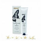 Shea butter hand and body crème with packaging featuring a butterfly design on a white background.