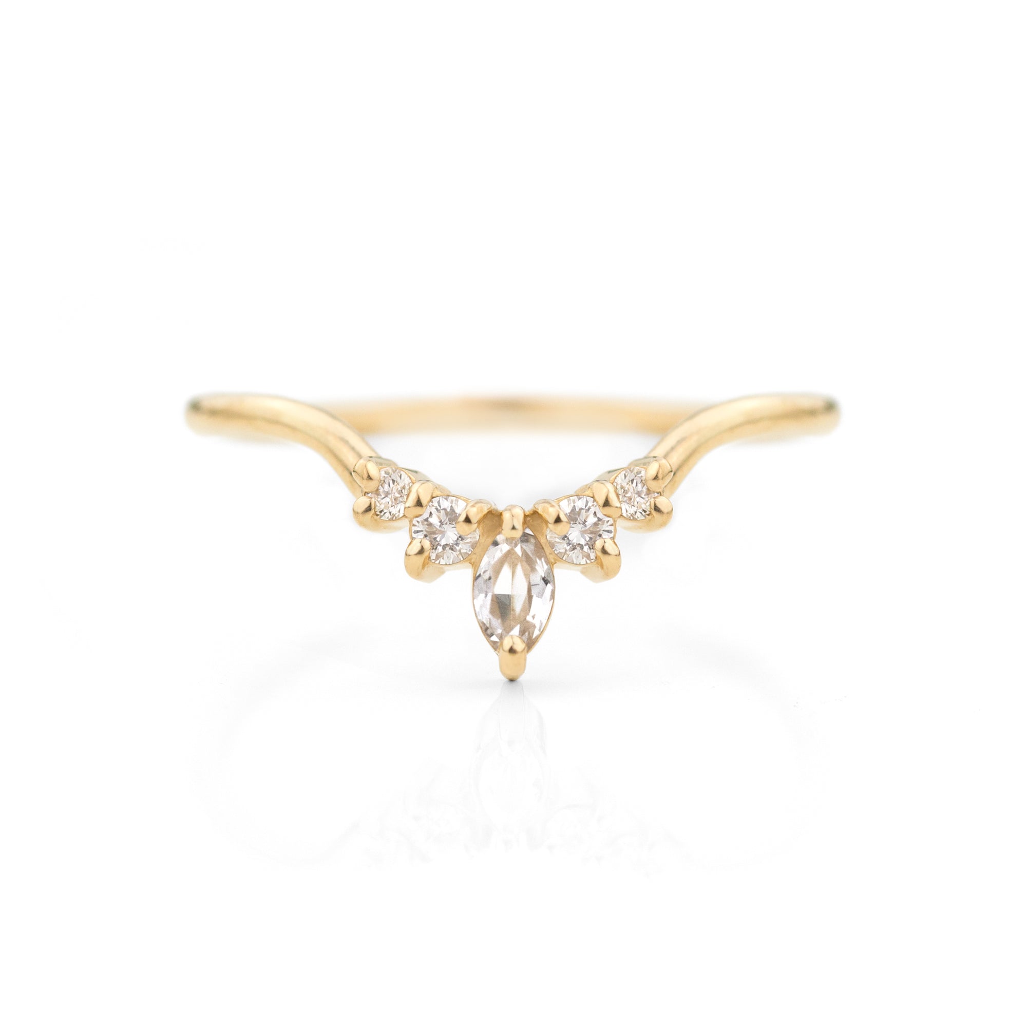 Marquise Contour Band by Jamie Park Jewelry