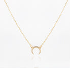14k gold horn necklace, solid gold necklace, jamie park jewelry