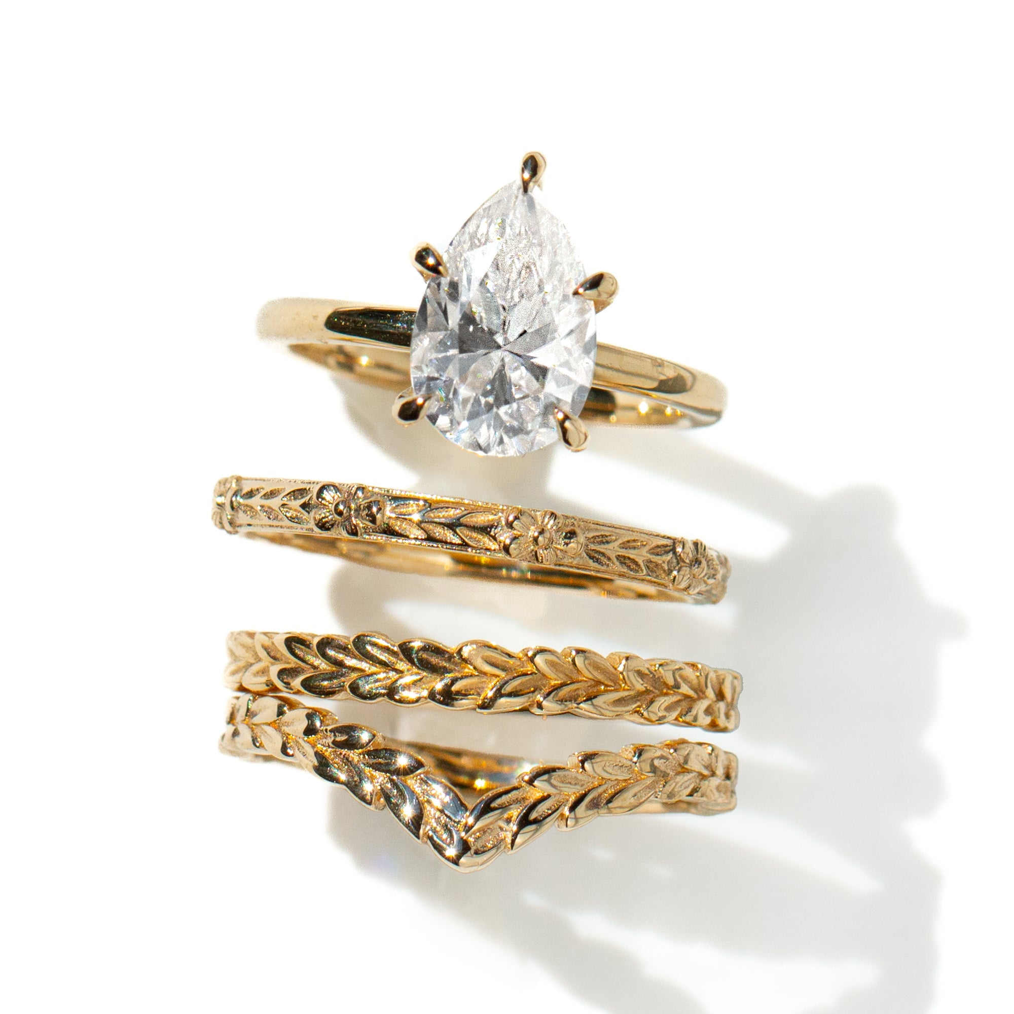 Jamie Park Jewelry - Flower Market Band Add effortless elegance to your everyday style with the Flower Market Band. The intricate vintage inspired pattern exudes sophistication, making it a perfect choice for both casual and formal occasions. Elevate your look with this beautiful and versatile piece, perfect as a standalone band or as a complement to your engagement ring or wedding band. Edit alt text