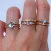 &nbsp;The Blossom Moonstone Contour Band is hand-crafted to complement the stunning Grace Moonstone Ring. Its pear-shaped moonstone perfectly complements the main ring's oval gemstone.&nbsp;