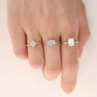 Princess cut white sapphire ring by Jamie Park Jewelry